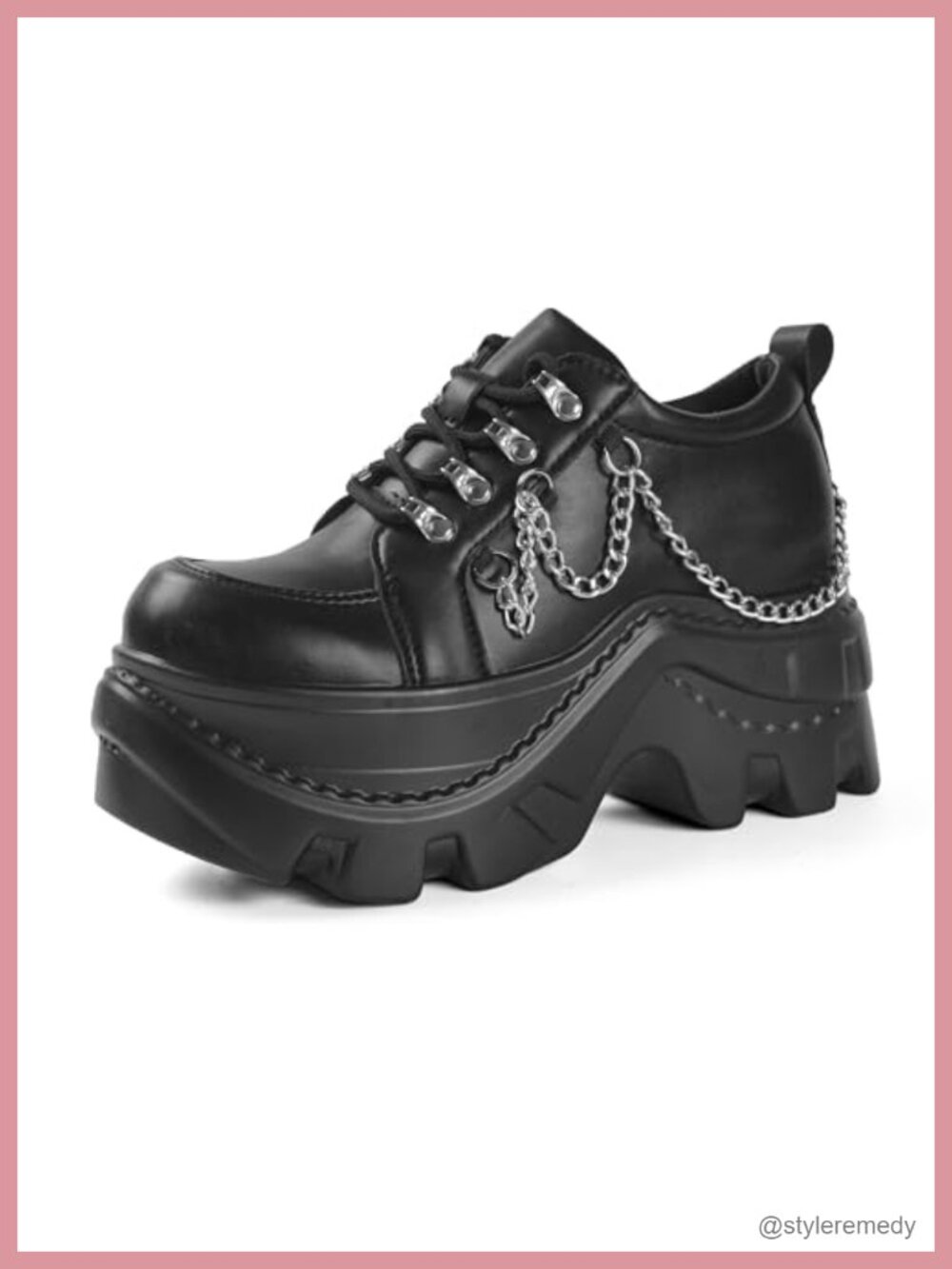 Faux Leather Lace-Up High Top Platform Sneakers Women Comfort Chunky Wedge